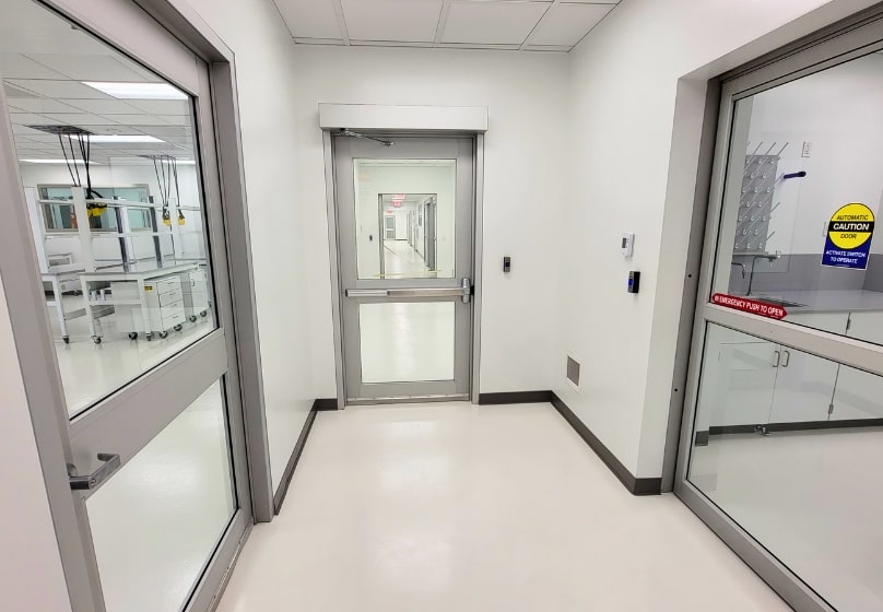 Sliding Doors for a Covid Lab